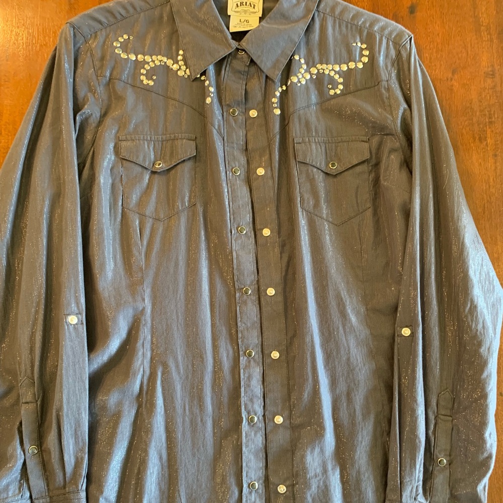 Ariat Long Sleeve Fitted Rodeo Shirt / Large